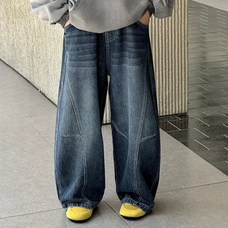 Unisex weit geschnittene Denim-Hose mit lässiger Passform – Vardeno
