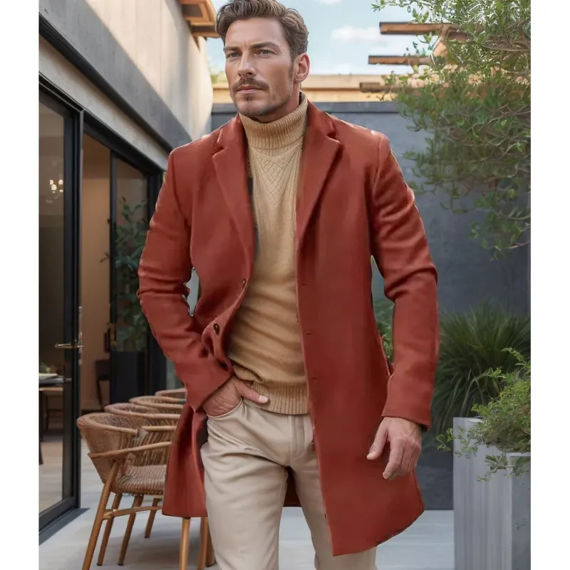 Herren Eleganter Wollmantel mit hochwertiger Verarbeitung – Montevé
