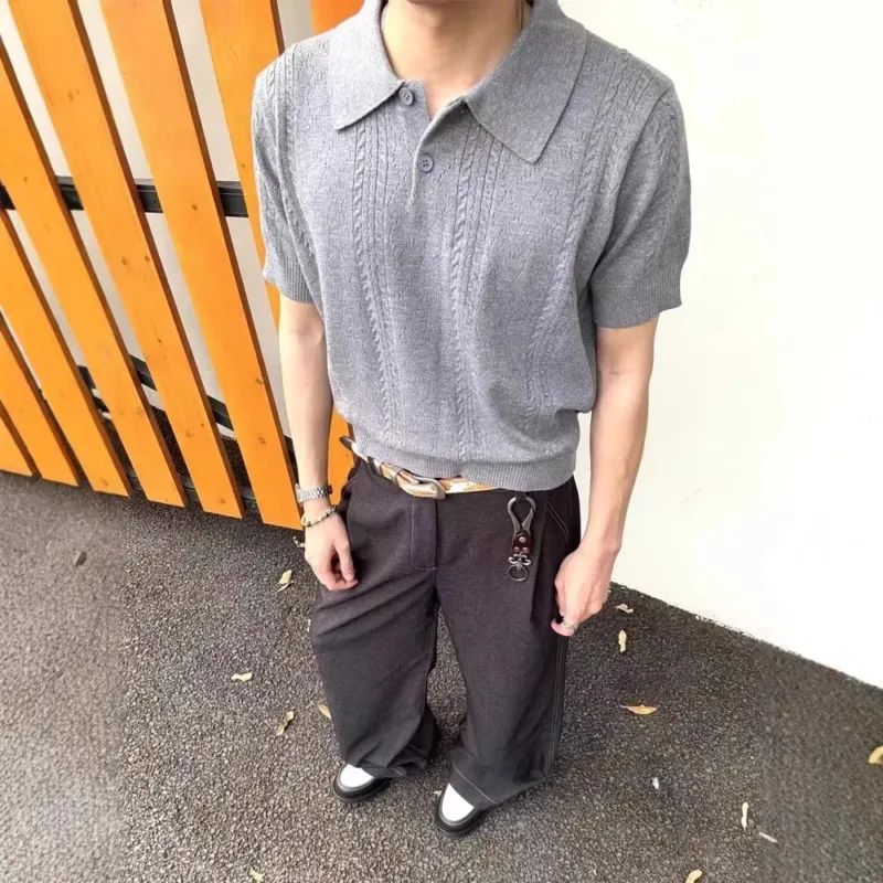 Herren Strick Polohemd aus hochwertiger Cotton Echo Archive