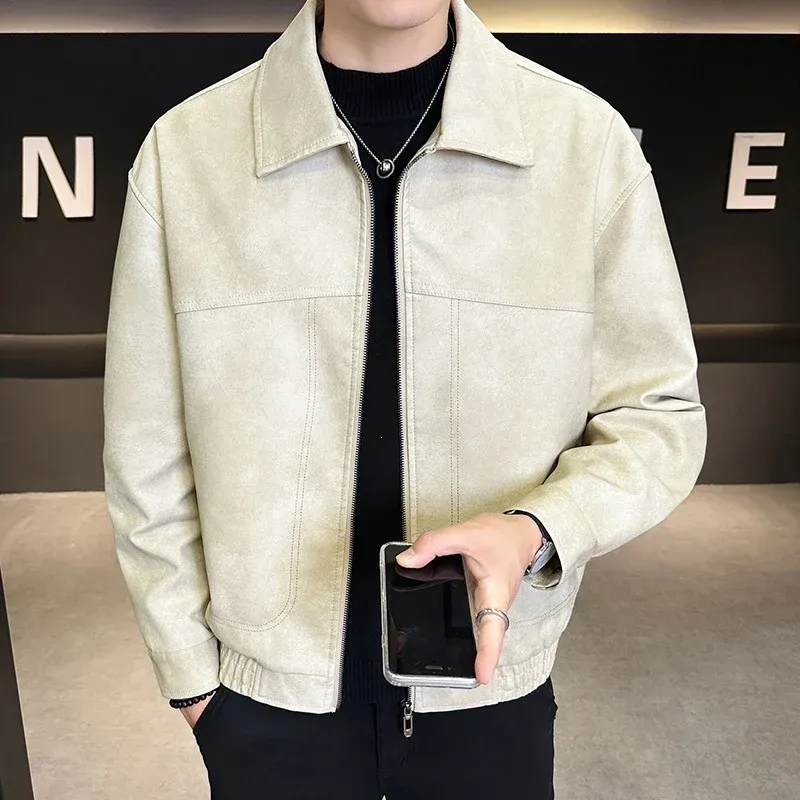 Herren Modische Jacke im Lederlook – Valtoré