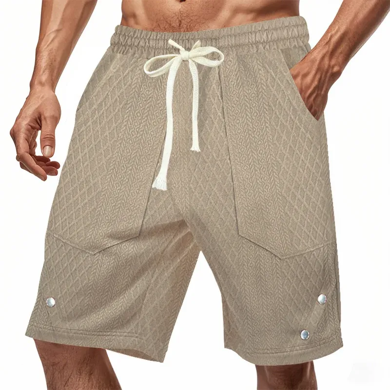 Herren lässige Cargo-Shorts mit strukturiertem Design und praktischen Seitentaschen – Bravaro