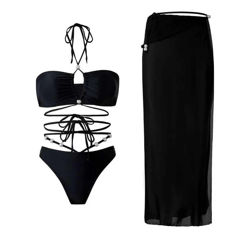 Damen Bikini-Set mit modischem Cut-Out-Design und elegantem Wickelrock – Maréssa