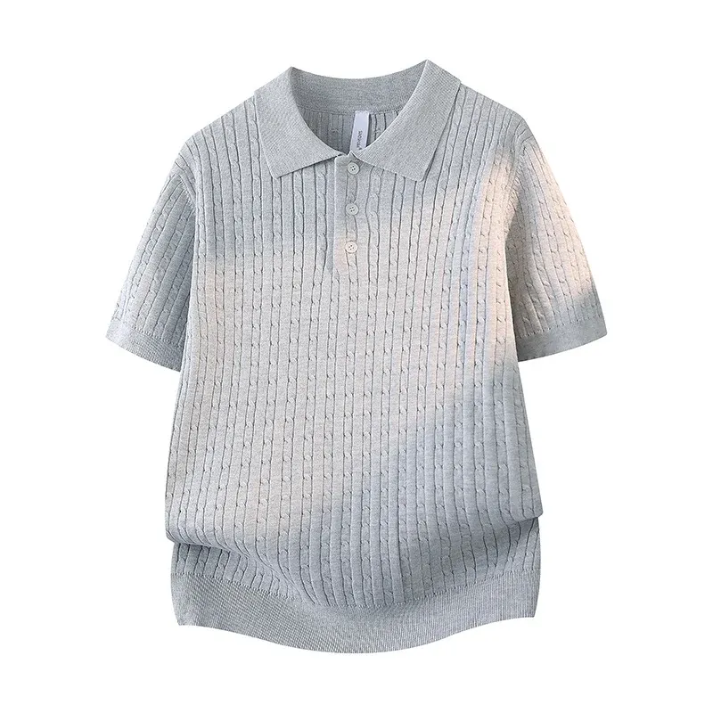 Damen Kurzarm Poloshirt mit Struktur – Avérine
