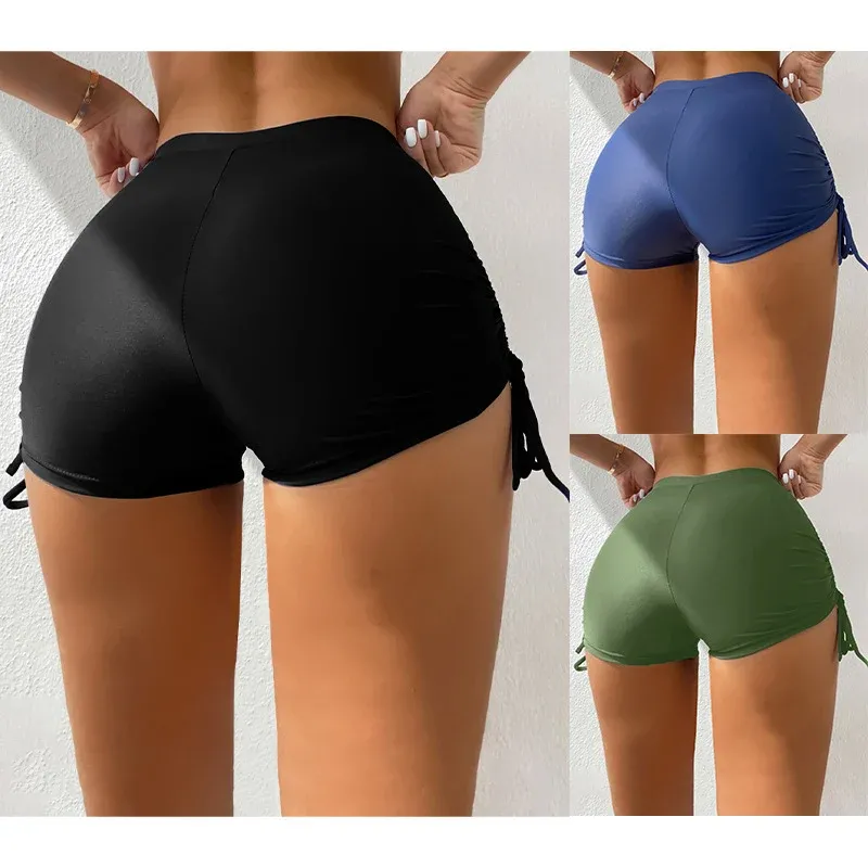 Damen Sportliche Badeshorts mit verstellbarem Seitenbinder – Maréssa