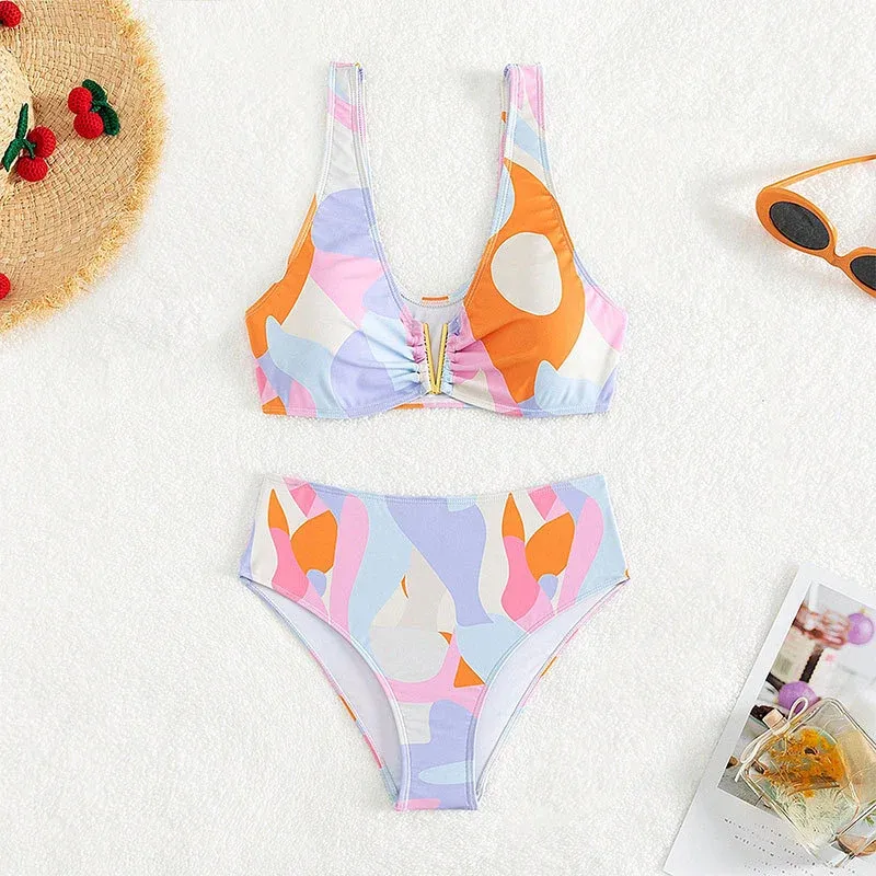 Damen Hochgeschnittener Bikini mit raffiniertem Design – Maréssa