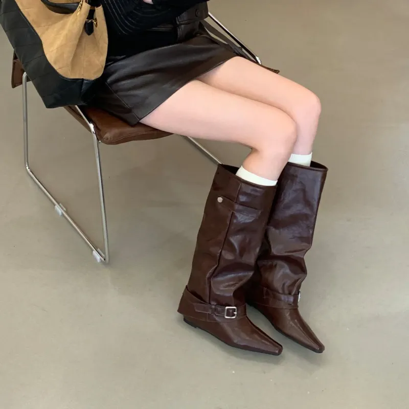 Damen Überknie-Stiefel aus Leder – Lioré