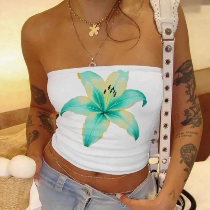 Damen Bandeau-Top mit elastischem Material und figurbetontem Schnitt – Orélia