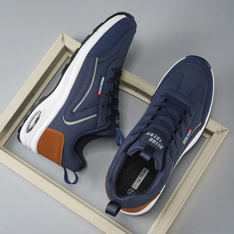 Herren atmungsaktive Freizeit-Plateau-Sneaker mit Luftkammersohle und gepolstertem Komfortfußbett – Norré
