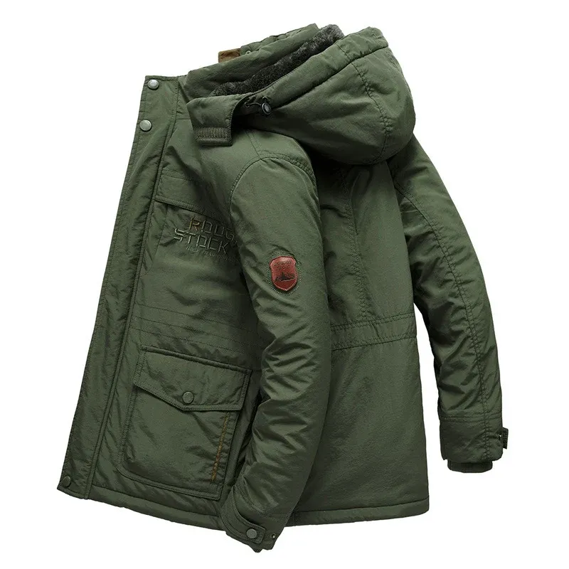 Herren Technischer Utility‑Parka mit wärmender Teddy‑Innenlage und abnehmbarer Kapuze – Taviero