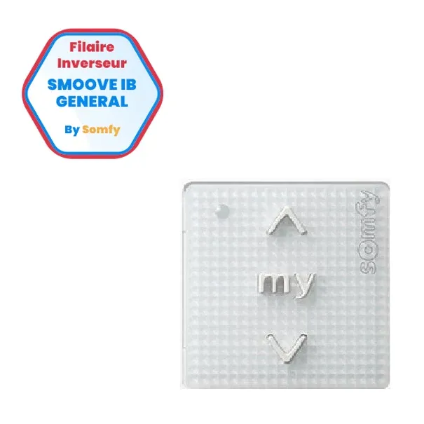 Commande générale SOMFY Smoove Origin IB blanc avec cadre Somfy