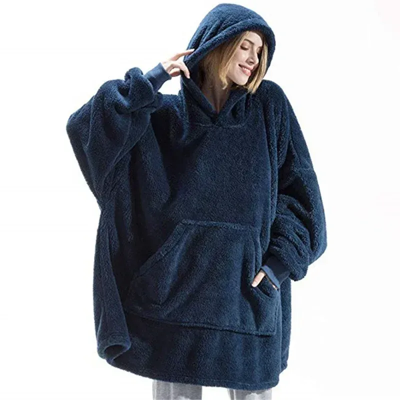 Übergroßer Flanell-Decken-Hoodie für Männer & Frauen – Auréline