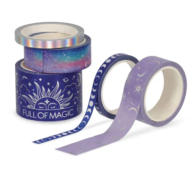 5 Papier-Klebebänder im Set - Tape by Tape - Magic Light Slate Gray legami