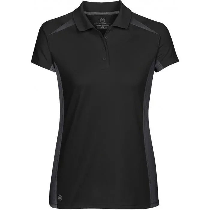 Stormtech Women's Black/Graphite Match Technical Polo
