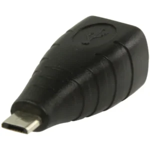 Valueline USB 2.0 Adapter Micro-B male - B female Schwarz