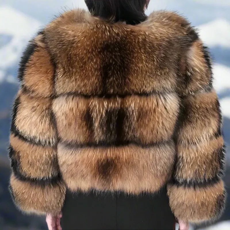 Dicke kurze Felljacke für Frauen – Avérine