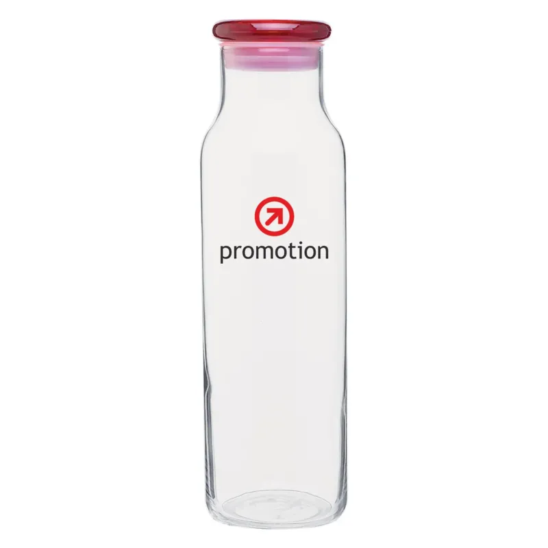 H2Go Red Vibe Glass Bottle 22 oz