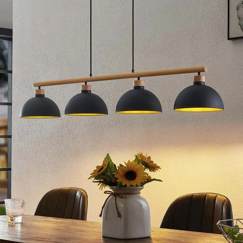 Lindby Tirzana Hängeleuchte Pendelleuchte Deckenlampe Lampe vierflammig schwarz - 4251911709032