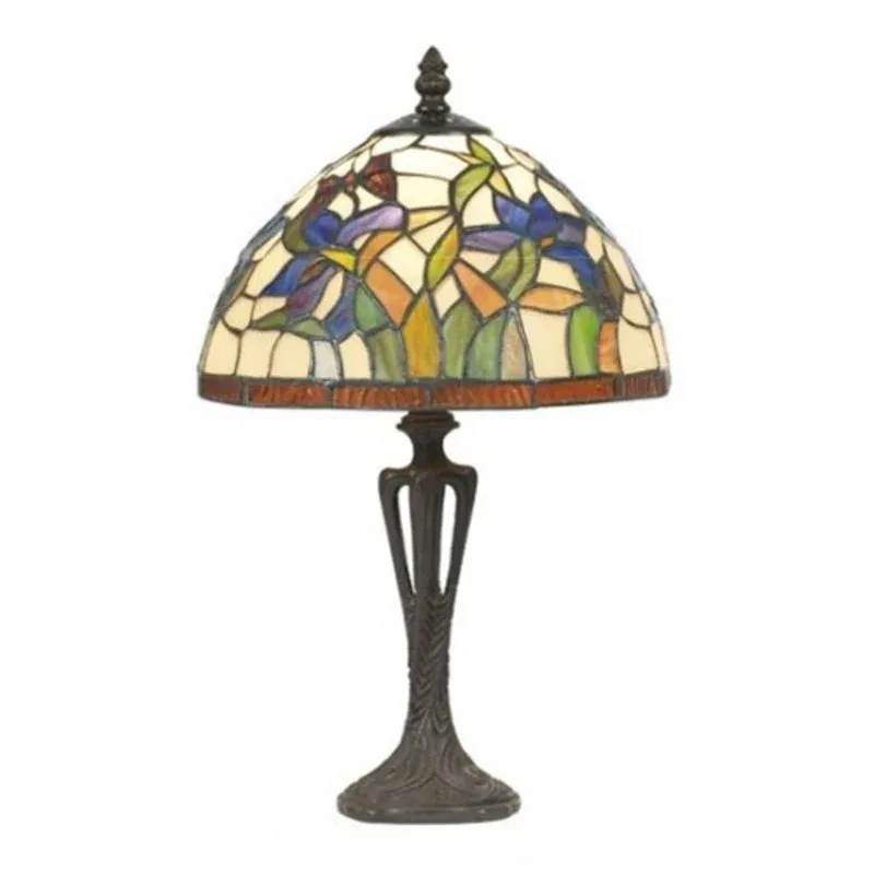 Artistar Tischleuchte Lampe ELANDA Tiffany Stil Glas Metall 41cm SIEHE TEXT/FOTO - 2431587021412