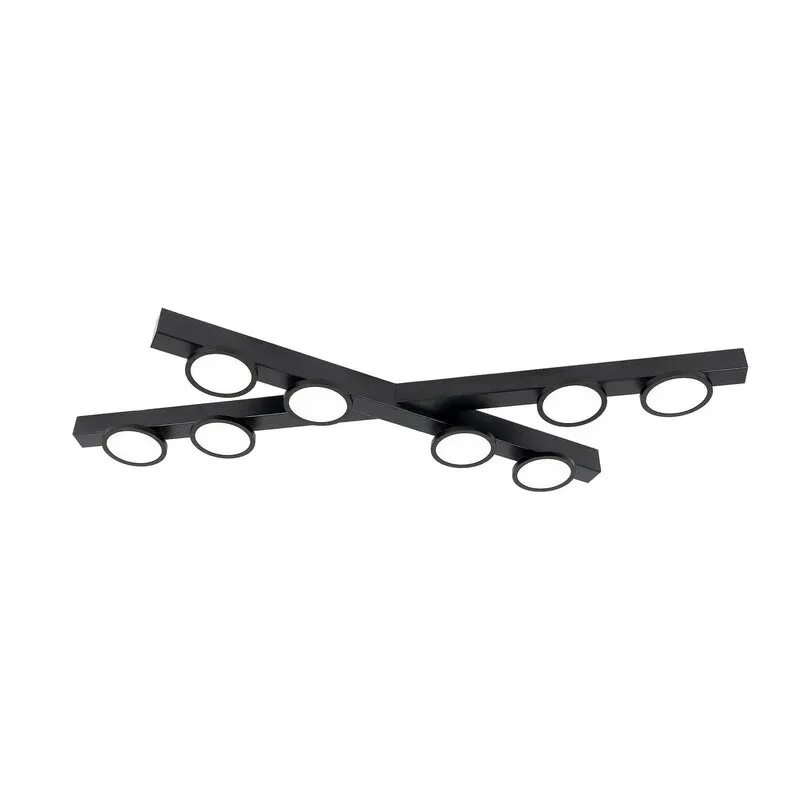 Lucande Deckenleuchte Kellino schwarz 8-flammig GU10 Deckenlampe Lampe Leuchte - 4251911756678