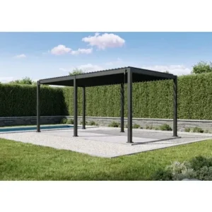Mirador Pergola 3x6 m Lamellendach mit 11x11 cm Pfosten aus Metall - 4306516446476