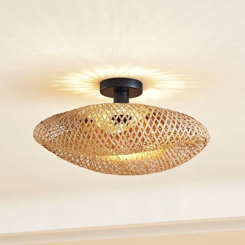 Lindby Deckenleuchte Eleane Bambus natur Ø50cm Deckenlampe Lampe SIEHE TEXT/FOTO - 4251911792898