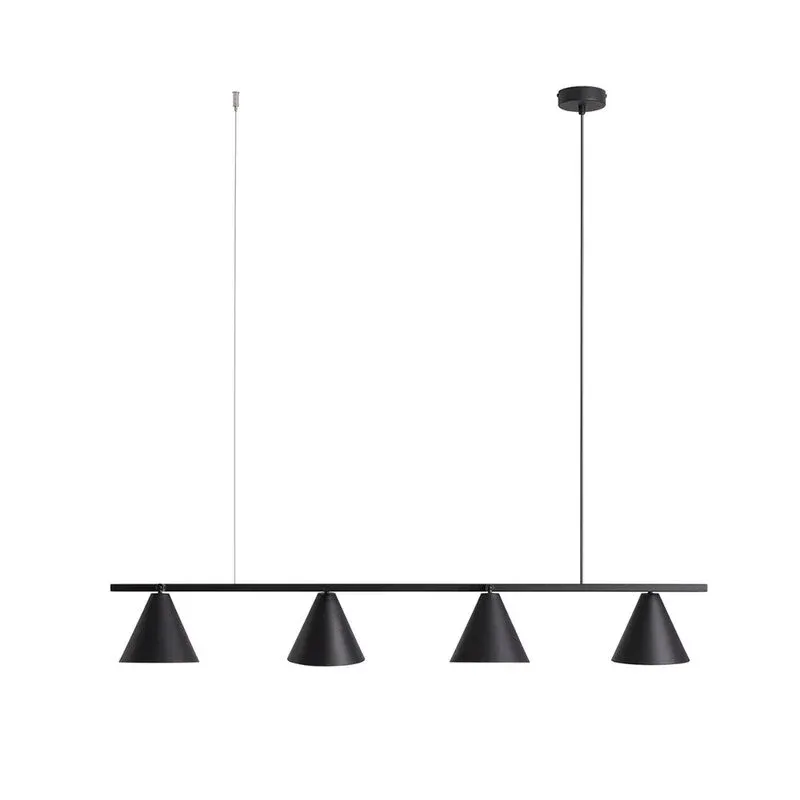 ALDEX Hängeleuchte Lampe Pendelleuchte schwarz Metall 4-flammig Kegel Leuchte - 5904798657260