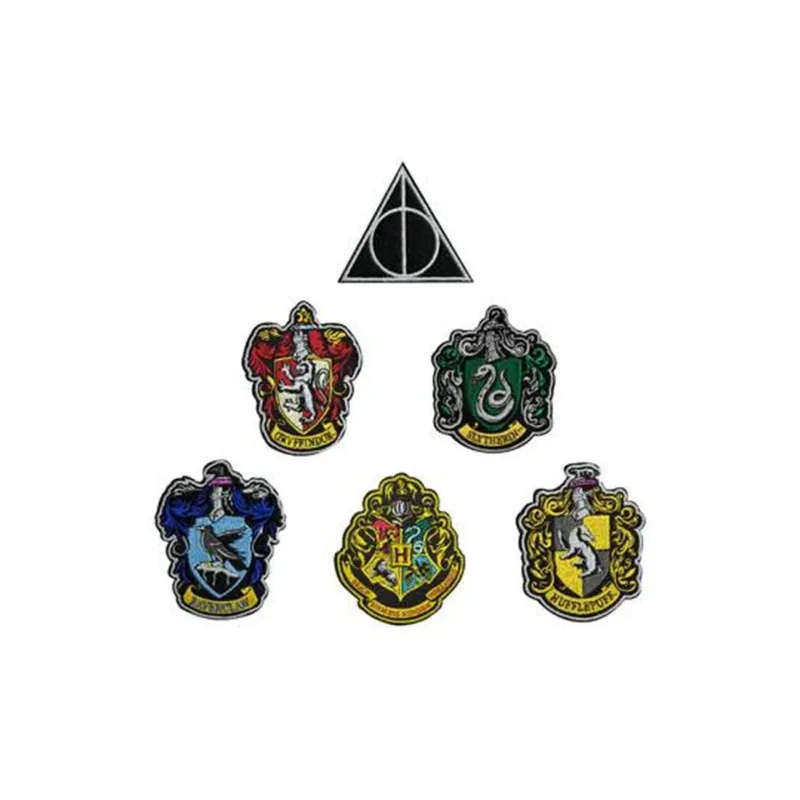 Produktbild Harry Potter Aufnäher 6er-Pack Hauswappen