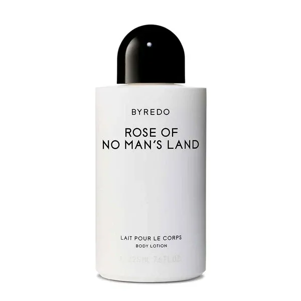 Byredo - Rose of No Man's Land - Body Lotion in schlichter weißer Flasche mit schwarzem Deckel für samtig gepflegte Haut